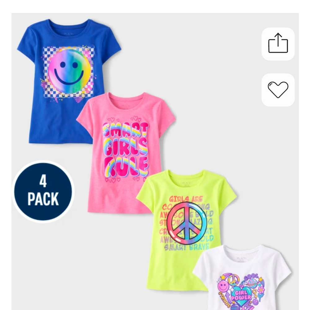 4-pack girls T-shirts